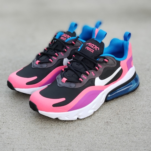 Nike Air Max 270 React White Black Women's Shoes - Picture 10 of 10